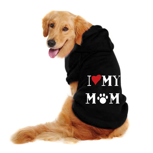 Cute Puppy Sweatshirt Winter Warm Hoodies Pet Pullover Small Cat Dog Outfit Dog Christmas Pet Apparel Clothes A1-Black Medium