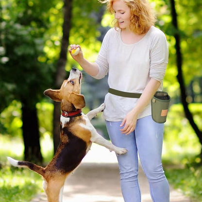 Portable Dog Treat Bag Puppy Training Treat Snack Bag Large Capacity Dog Training Snack Reward Waist Bag Pet Feed Pocket