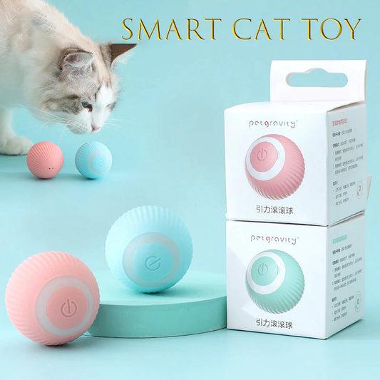 Smart Cat Toys Automatic Rolling Ball Electric Cat Toys Interactive for Cats Training Self-Moving Kitten Toys Pet Accessories